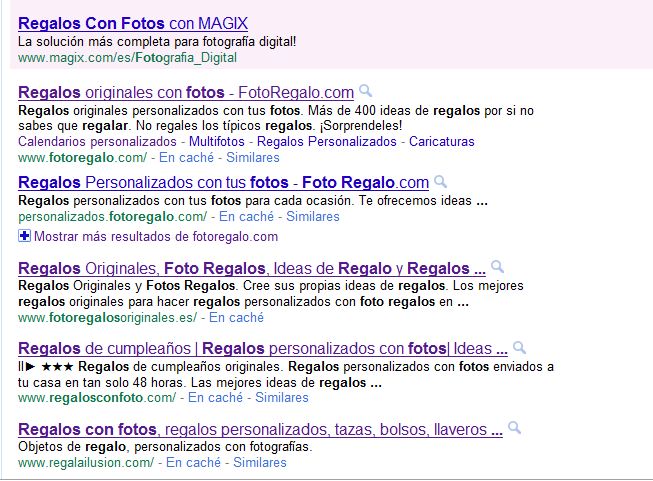 posiciones en google