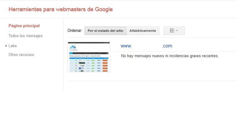 cuenta asociada al webmaster tools