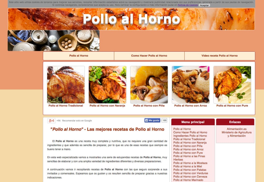 analizando el blog de pollo al horno