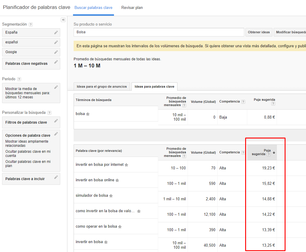 keyword planner